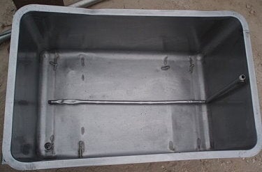 Portable Stainless Steel Rectangular Tank- 150 Gallon Not Specified 