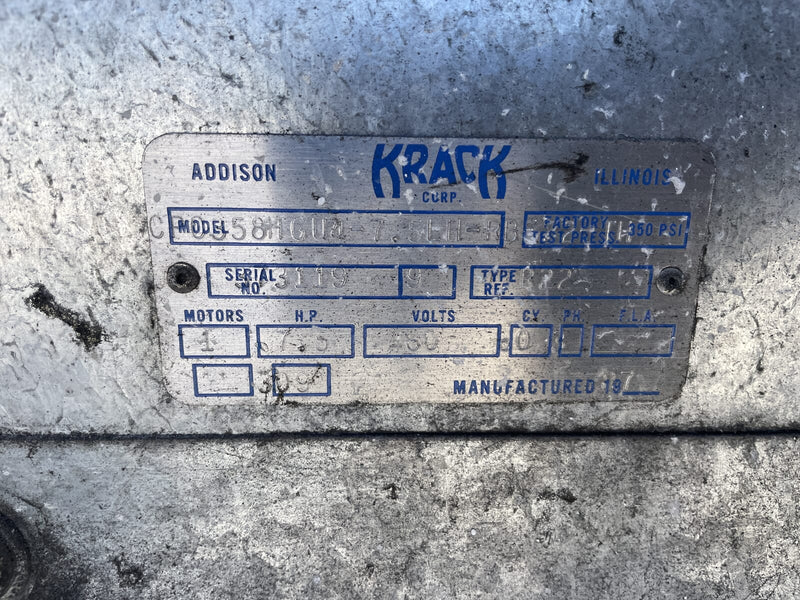 Krack CPO0358HGU-7.5LH-RB-2-TH373119 Freon Evaporator Coil- 3 Fans