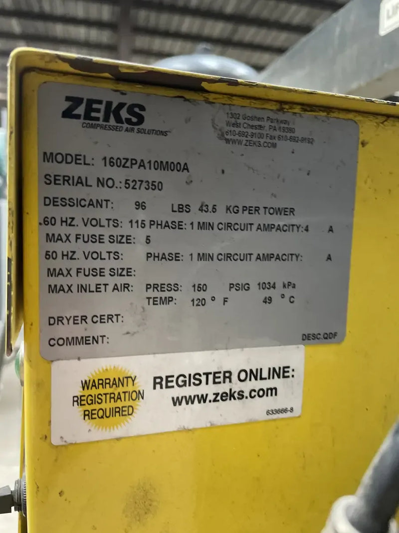 Zeks Eclipse Desiccant Air Dryer