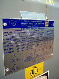 Sorgel Square D Company Insulated Transformer - 30 KVA Sorgel Square D Company 