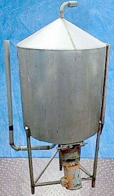 Stainless Steel Cone Bottom and Closed Top Mix Tank- 100 Gallon Genemco 