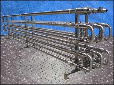 Stainless Steel Corrugated Triple Tube Heat Exchanger - 15 tubes Not Specified 