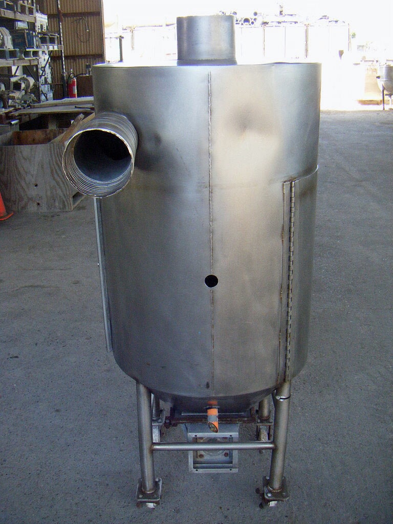 Stainless Steel Cyclone Tank with Airlock - 60 Gallons Genemco 
