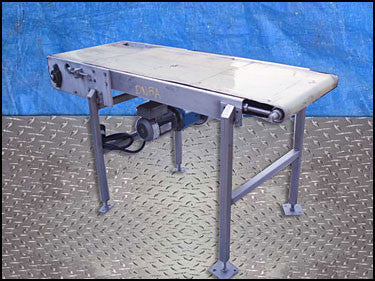 Stainless Steel Framed Belt Conveyor – 1 ft. 6 in. Wide Not Specified 