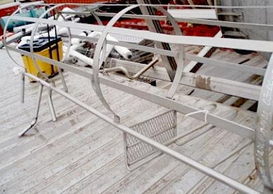 Stainless Steel Ladder with Safety Cage Not Specified 