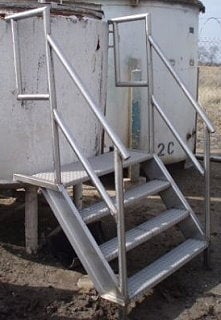 Stainless Steel Stairway with Side Rails Not Specified 