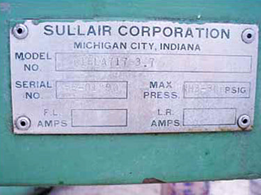 Sullair Ammonia Screw Compressor Package – 200 HP Sullair 