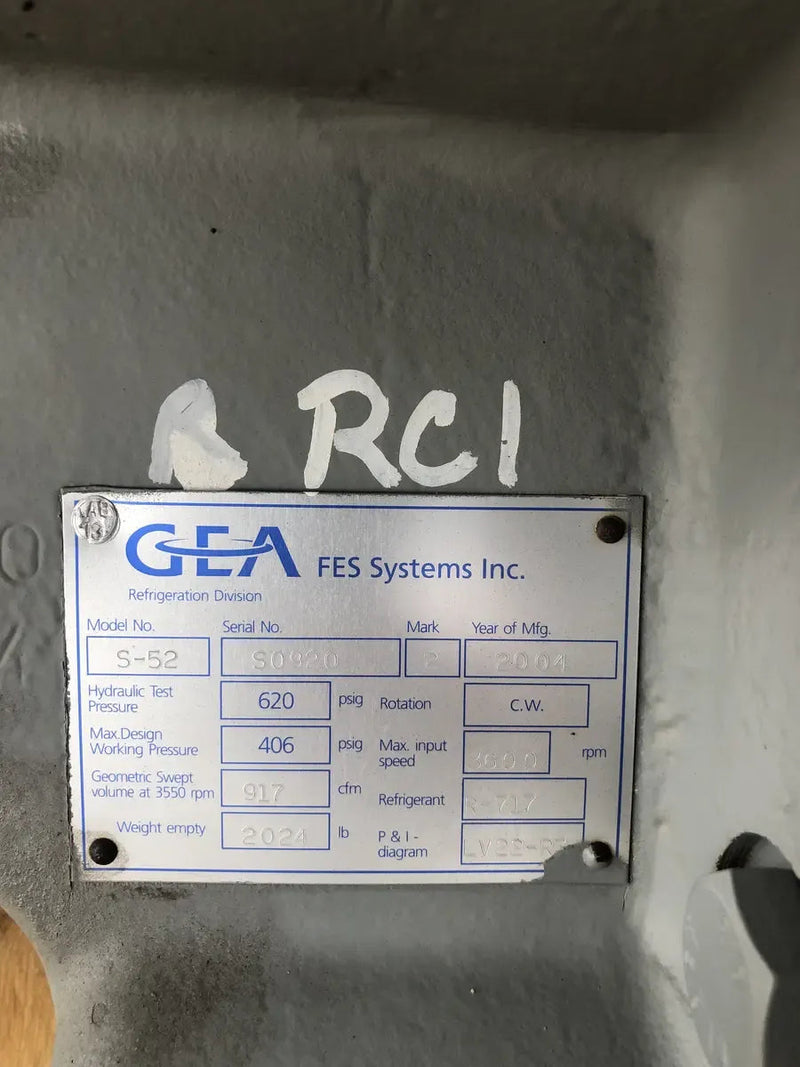 GEA S-52 Bare Rotary Screw Compressor