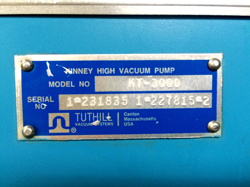 Tuthill Kinney High Vacuum Pump - 300 CFM Kinney 