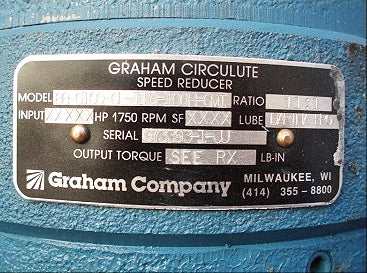 Unused Graham Gear Drive with Mechanical Vari-Speed Graham 