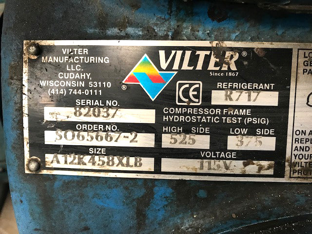 Vilter 458 Reciprocating Compressor - Parts Unit Vilter 