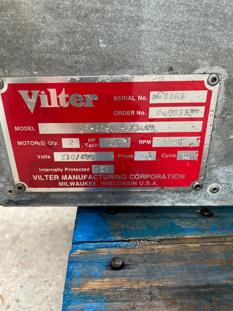 Vilter LP-10-63-1/3-FA Ammonia Evaporator Coil - 5 TR 2 Fans (Low Temperature) Vilter 