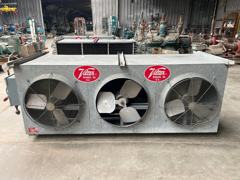 Vilter SC 24-64-1/2-RA-HGC Ammonia Evaporator Coil- 11 TR 3 Fans (Low Temperature) Vilter 