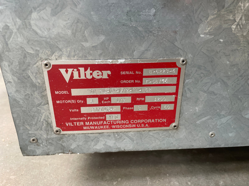 Vilter SC 24-64-1/2-RA-HGC Ammonia Evaporator Coil - 11 TR 3 Fans (Low Temperature) Vilter 