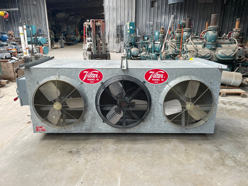 Vilter SC 24-64-1/2-RA-HGC Ammonia Evaporator Coil- 11TR 3 Fans (Low Temperature) Vilter 