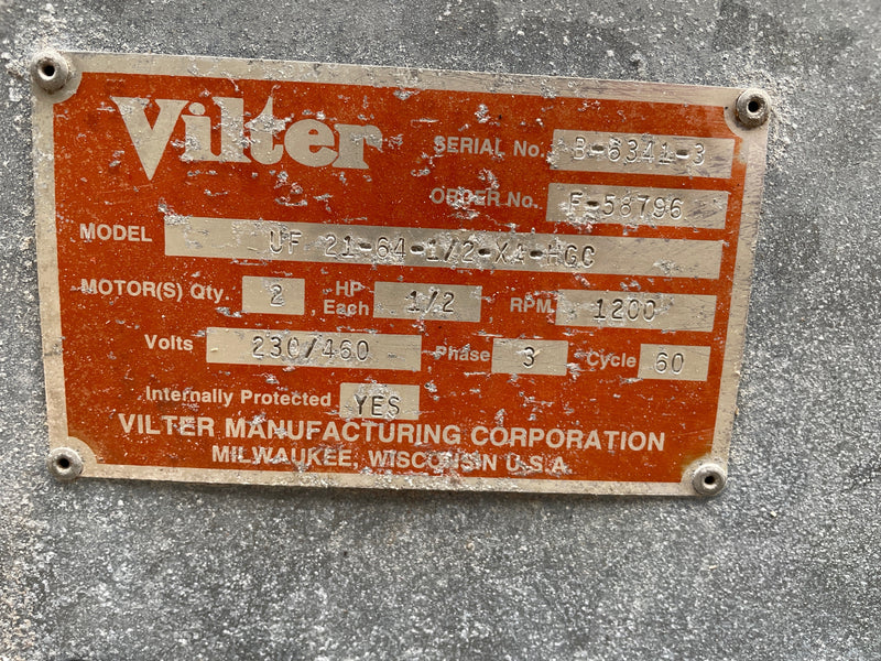 Vilter UF 21-64-1-2-XA-HGC Ammonia Evaporator Coil - 9 TR, 2 Fans (Low Temperature) Vilter 