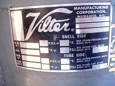 Vilter Vertical Oil Separator Tank - 25 Gallon Vilter 
