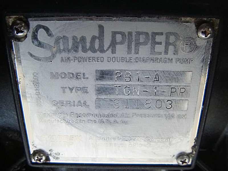 Warren Rupp Sandpiper® Double Diaphragm Pump Warren Rupp 