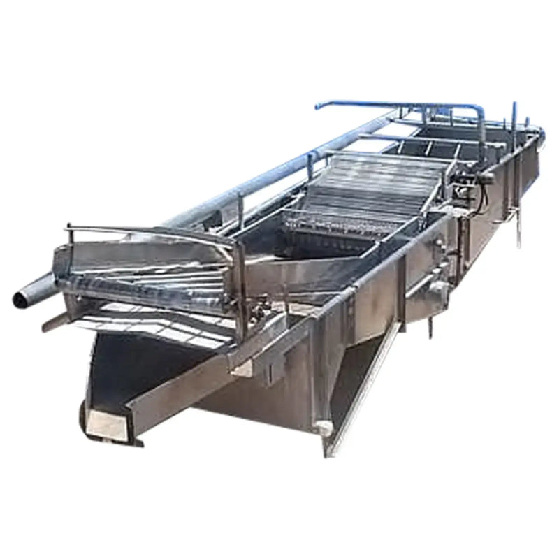 Stainless Steel Elevated Conveyor with Wash Tank- 500 Gallon