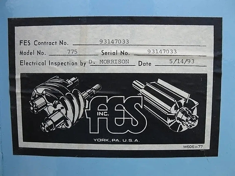 FES 775 / 320SU Rotary Screw Compressor Package (Mycom 320SU, 10 HP 208-230/460 V, FES Micro Control Panel)