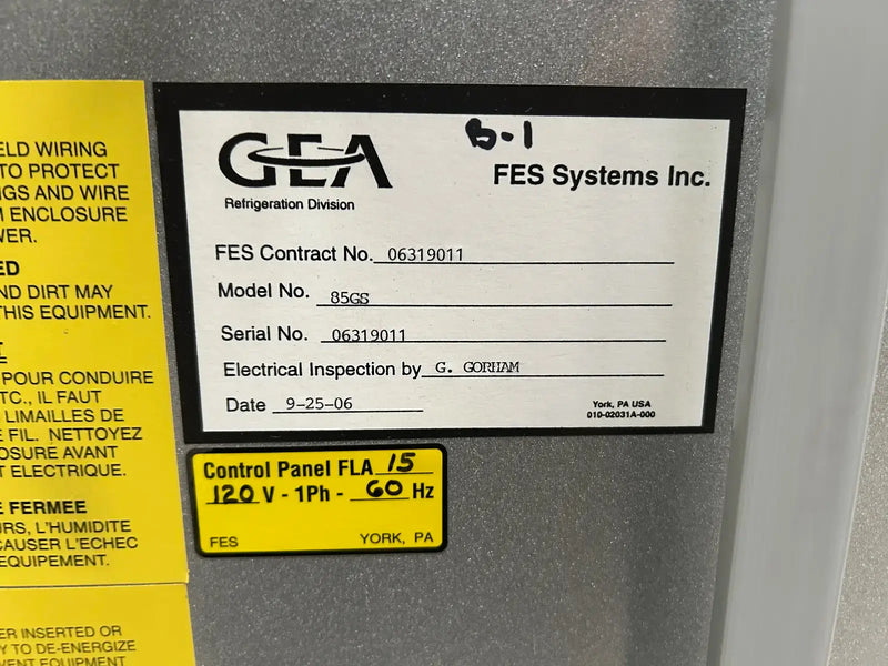 GEA 85GS Rotary Screw Compressor Package (GEA G-61, 40 HP 206 V)