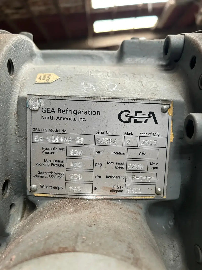 GEA 75GS Rotary Screw Compressor Package (GEA ER-E2640S-28, 100 HP, 208 V)