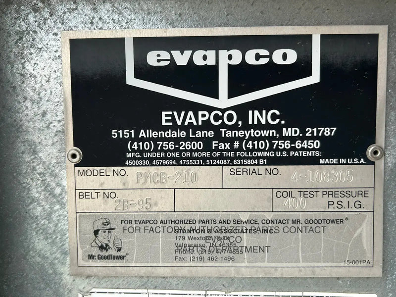 Evapco PMCB-210 Evaporative Condenser (210 Nominal Tons)