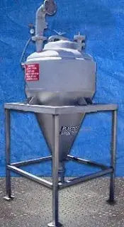 Apparatebaumack Muhlheim Jacketed Cone-Bottom Vacuum Processor- 150 Gallon