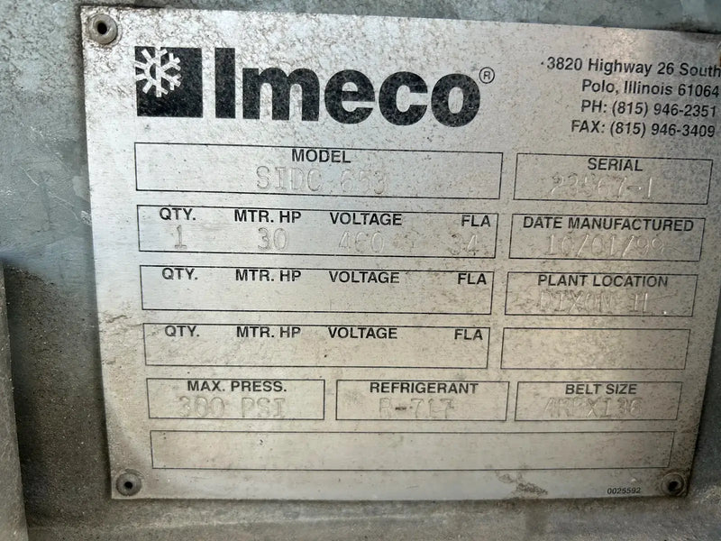 Imeco SIDC-653 Evaporative Condenser (653 Nominal Tons) 55