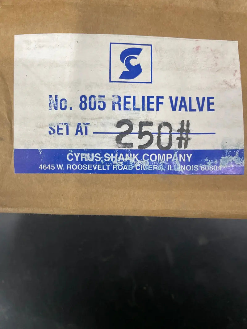 Cyrus Shank 805 Series Relief Valve