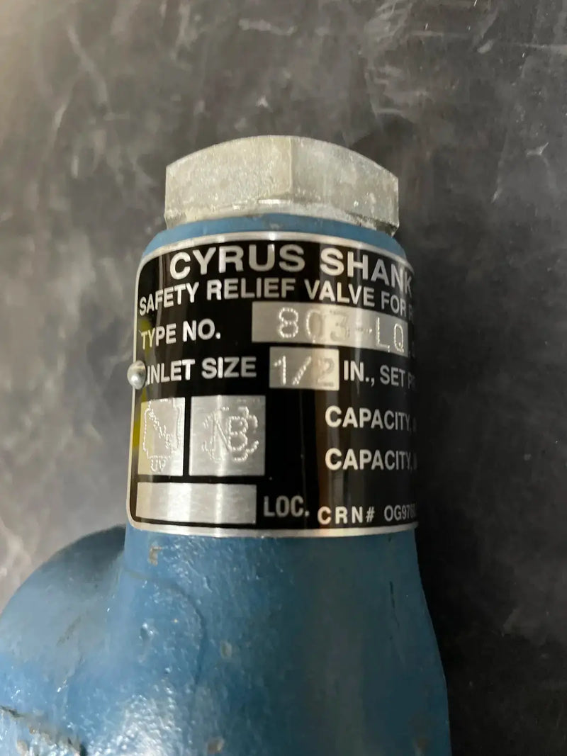 Cyrus Shank 803LQ-75 Relief Valve