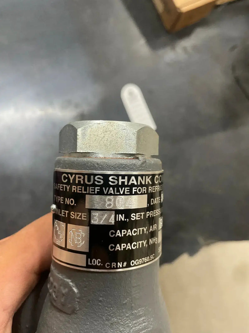 Válvula de alivio de seguridad Cyrus Shank 804