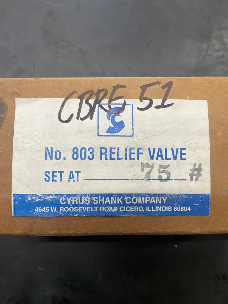 Cyrus Shank 803 Relief Valve