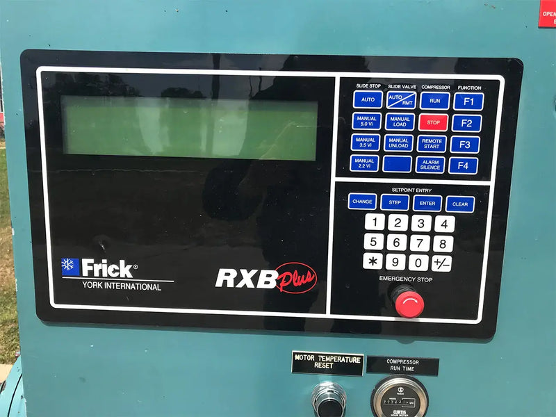 Frick RXB-39 Rotary Screw Compressor Package (Frick XJS120L, 100 HP 208-230/460 V, Frick Micro Control Panel)