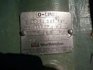 Worthington D1132 Centrifugal Pump (1.5 HP)