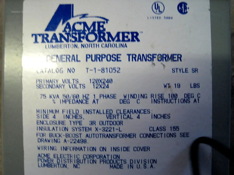 Transformador ACME - 0,75 KVA
