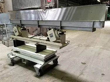 Eriez Stainless Steel Vibratory Conveyor on Lift Cart