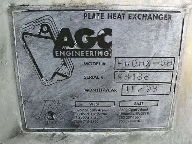 Marco del intercambiador de calor de placas AGC Proflow