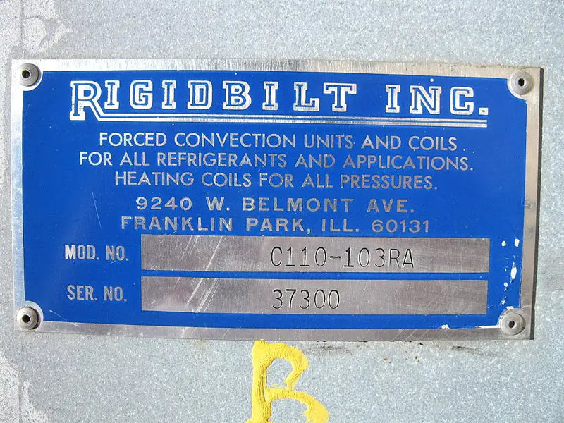 Rigidbilt Inc. C110-103RA Bobina evaporadora de amoníaco 13,75 TR (baja temperatura)