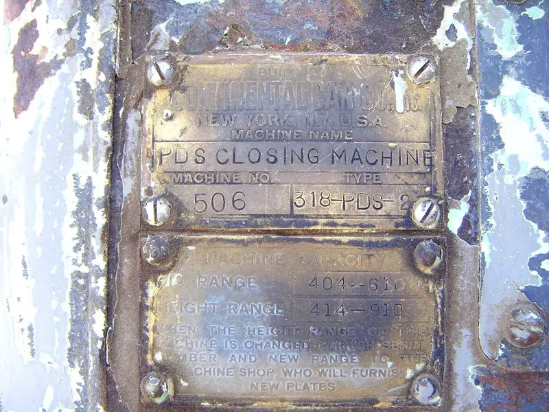 Continental Can Co. PDS Closing Machine