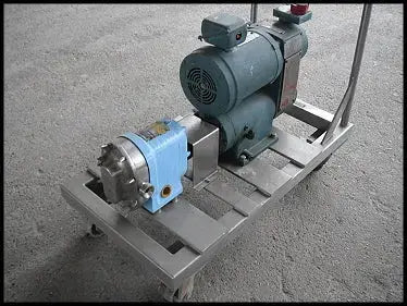 Waukesha Model 3 Positive Displacement Pump on Stainless Steel Cart