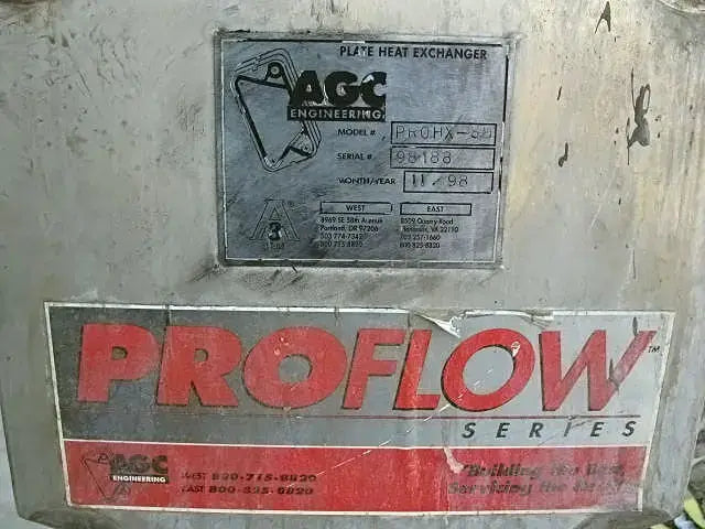 Marco del intercambiador de calor de placas AGC Proflow