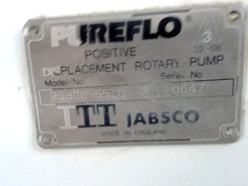 ITT Jabsco Pureflo 25800-5510 Positive Displacement Pump