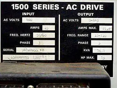 Danfoss Graham AC 1500-series Variable Frequency Inverter - 15 HP