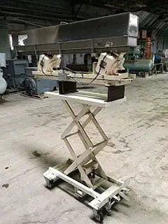 Eriez Stainless Steel Vibratory Conveyor on Lift Cart