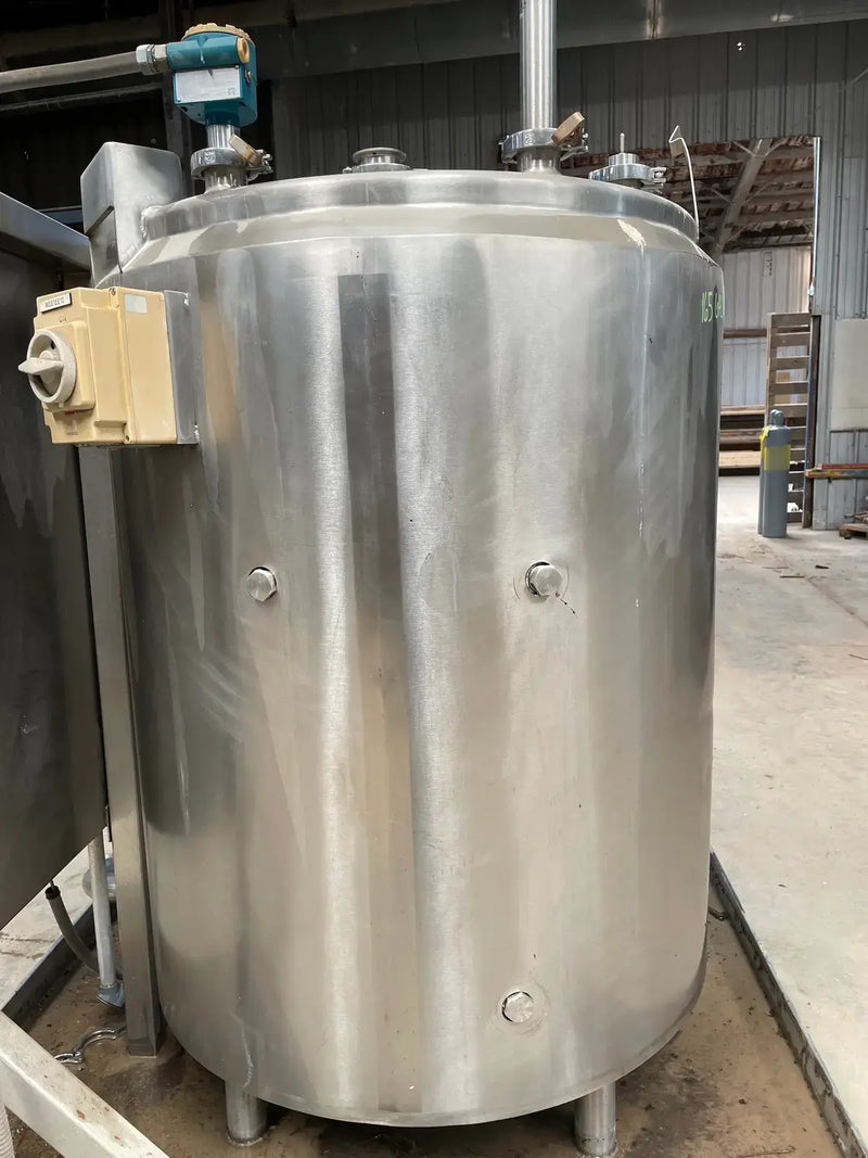 Stainless Steel Jacketed Tank Skid with Controls - 165 Gallon
