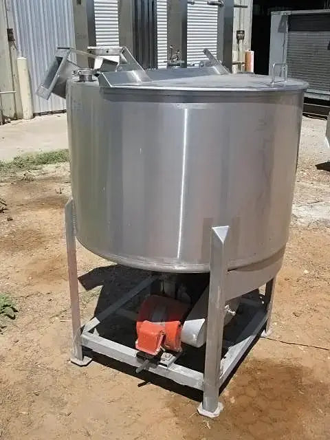 Stainless Steel Holding Tank with Discharge Pump - 100 Gallons