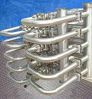 Intercambiador de calor de triple tubo de acero inoxidable Feldmeier - 10 tubos