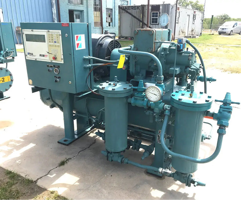 Frick RXB-39 Rotary Screw Compressor Package (Frick XJS120L, 100 HP 208-230/460 V, Frick Micro Control Panel)