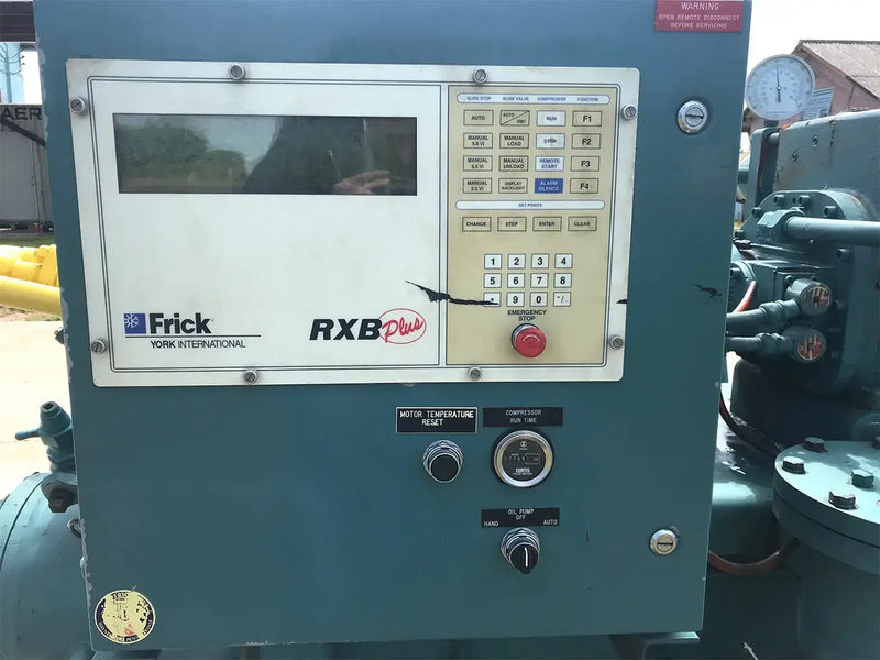 Frick RXB-39 Rotary Screw Compressor Package (Frick XJS120L, 100 HP 208-230/460 V, Frick Micro Control Panel)